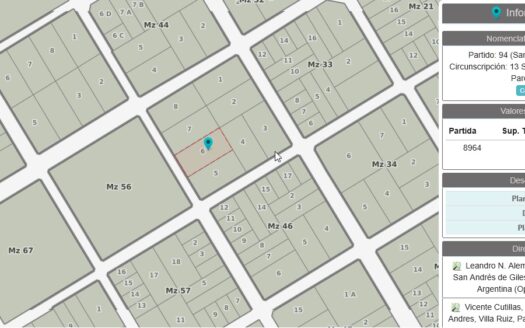 Lote en Villa Ruiz – 968 m2